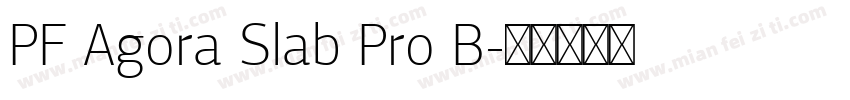 PF Agora Slab Pro B字体转换